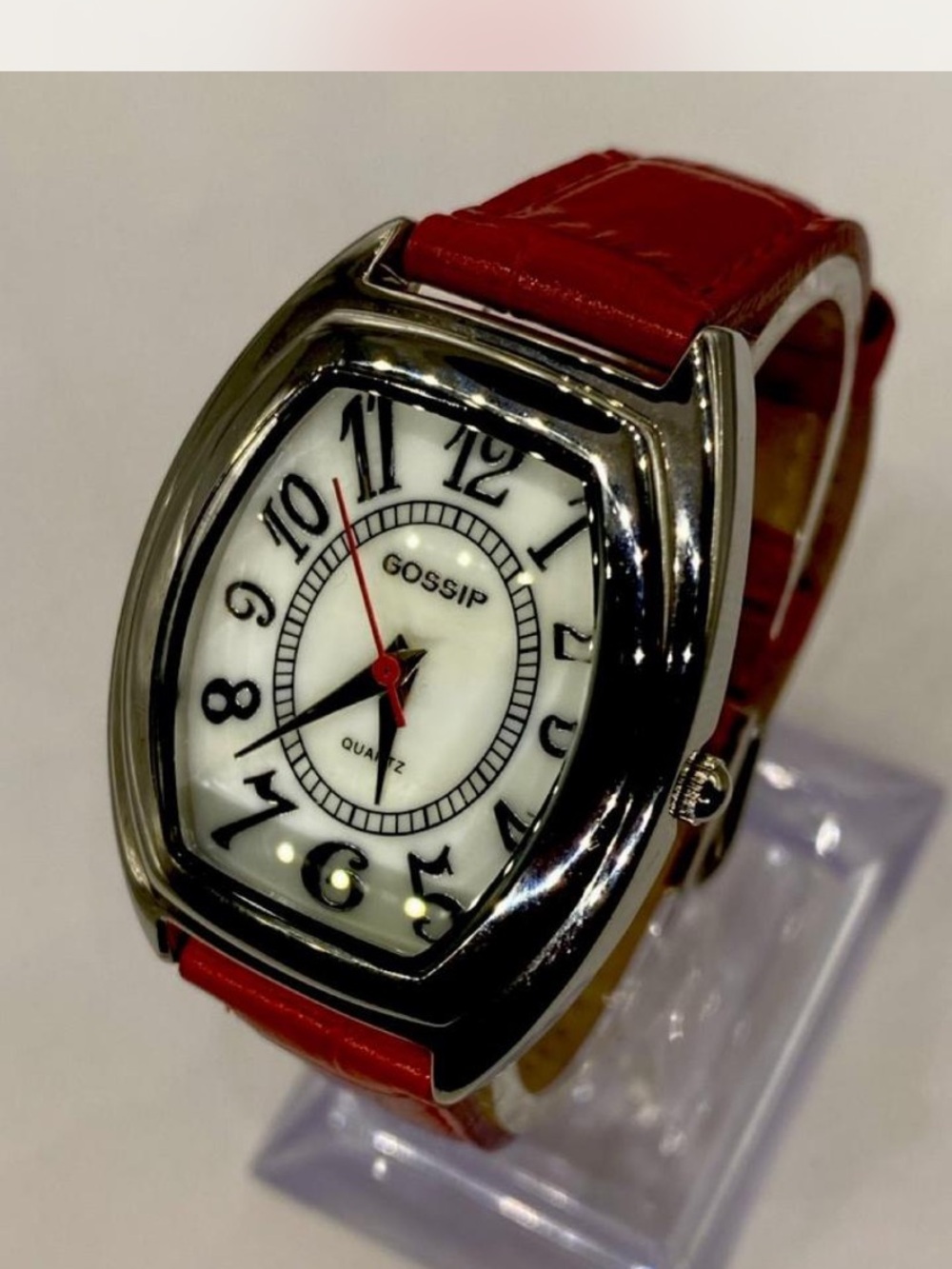 Gossip  *** Ruby Red Leather Strap *** Ladies Quartz Watch ***